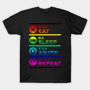 EAT SLEEP ANIME REPEAT T-Shirt